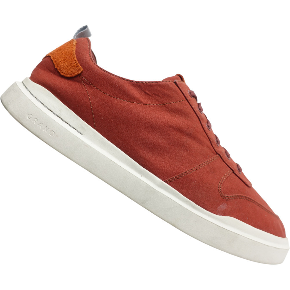 COLE HAAN Men Sneakers Grandpro Rally Burnt Red 15W-US/14UK Wide Canvas Court
